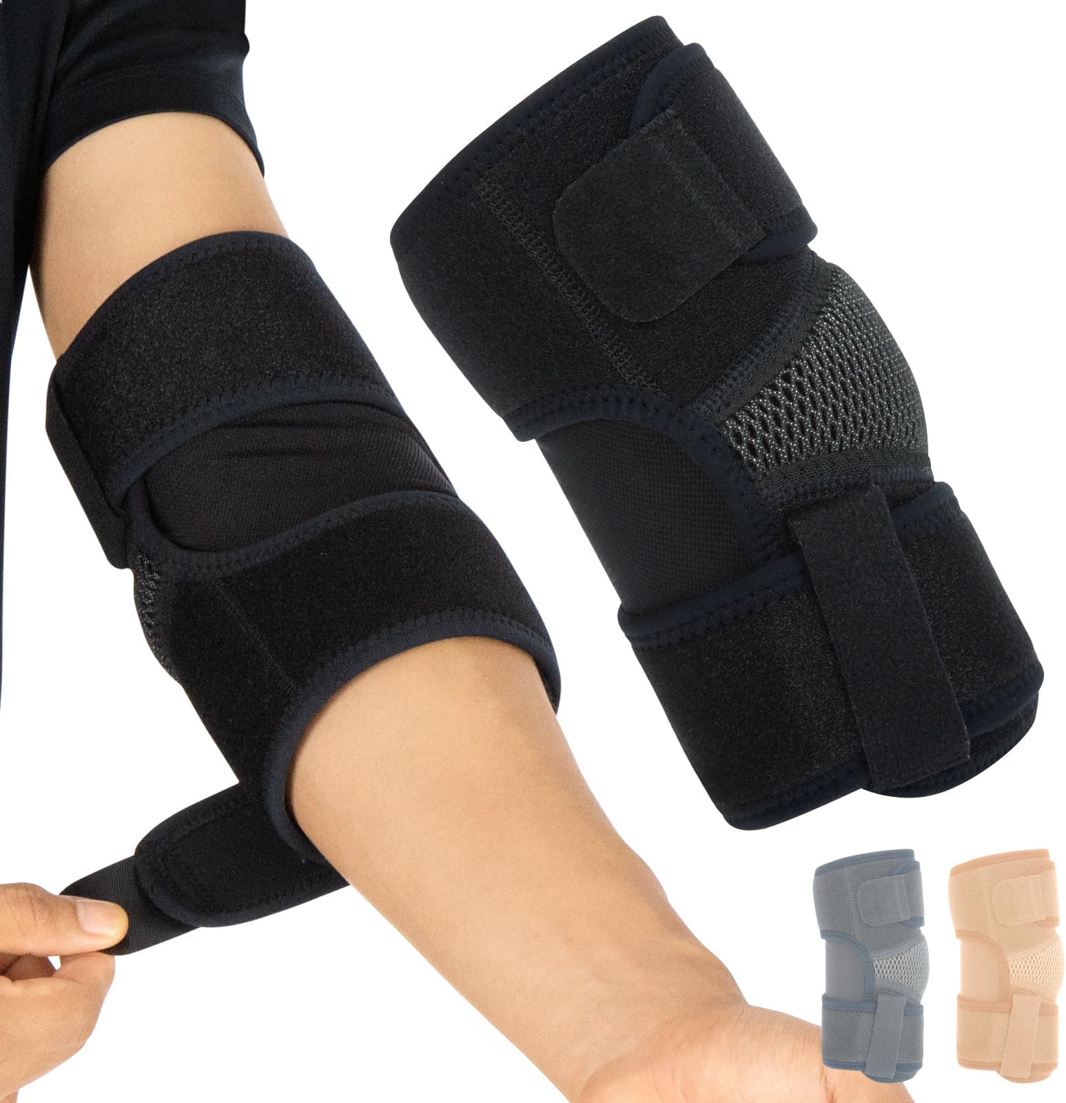 Vive Elbow Brace - Tennis Compression Sleeve - Wrap for Golfers, Bursitis, Left or Right Arm - Tendonitis Support Strap for Golf, Men and Women - Epicondylitis and Sports Recovery