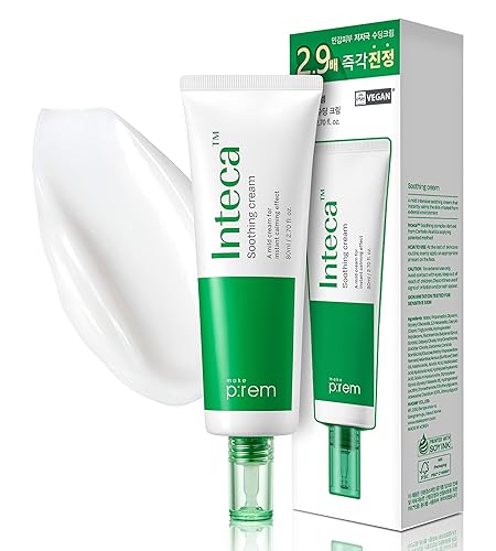 MAKEPREM INTECA Crema CICA calmante intensivo VEGAN 27 onzas de tamaño nanométrico Centella Asiatica de rápida absorción 29 veces fuerte efecto