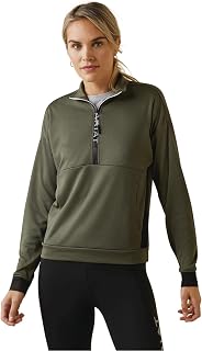 ARIAT Womens Breathe 1/2 Zip Sweatshirt - Beetle - Lightweight