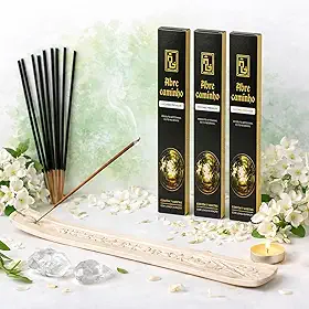 Kit 3 Caixas Incenso Abre Caminhos Natural Premium (7 varetas por caixa) – Aroma para Prosperidade, Renovação de Energias, Harmonia e Bem-Estar – Ideal para Casa, Meditação e Relaxamento