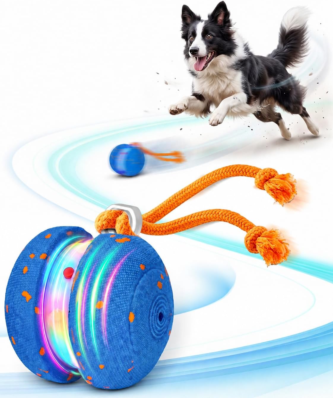 Xeuch Interactive Dog Toys, Automatic Irregular Moving and Rolling Dog Ball