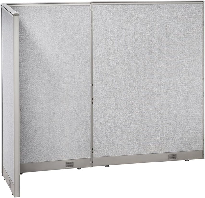 GOF Freestanding L Shaped Office Partition, Large Fabric Room Divider Panel, 30" D x 84" W x 72" H