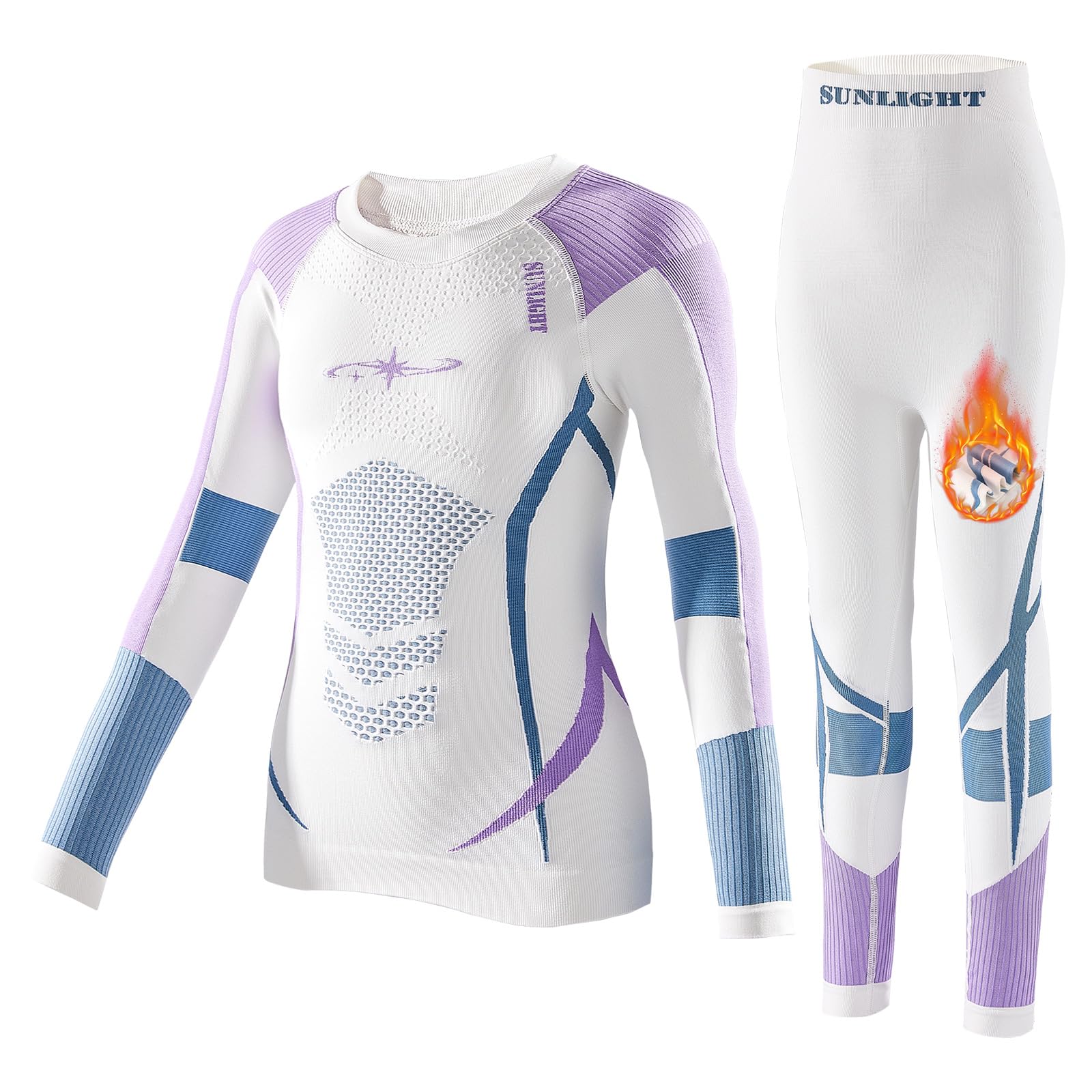 Kids Thermal Underwear Set, Long Johns Base Layer Top &amp; Bottom