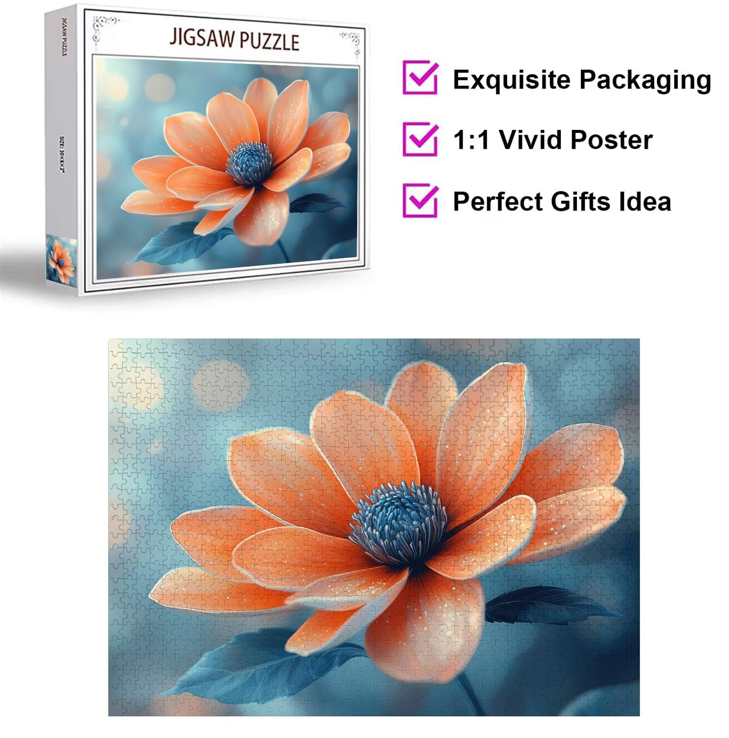 Puzzle 3000 Pezzi Fiori Puzzle Adulti, Gioco Educativo, n-324 | Jigsaw Puzzles piante, Impossibile Difficile Sfida, Classici Gioco Familiare, Giochi Divertenti, Idee Regalo