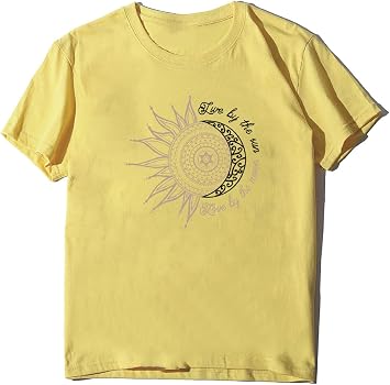 Dokotoo Maglietta Donna Manica Corta Con Stampa Dente Di Leone – T-Shirt Casual Girocollo Primavera Estate S-XXL