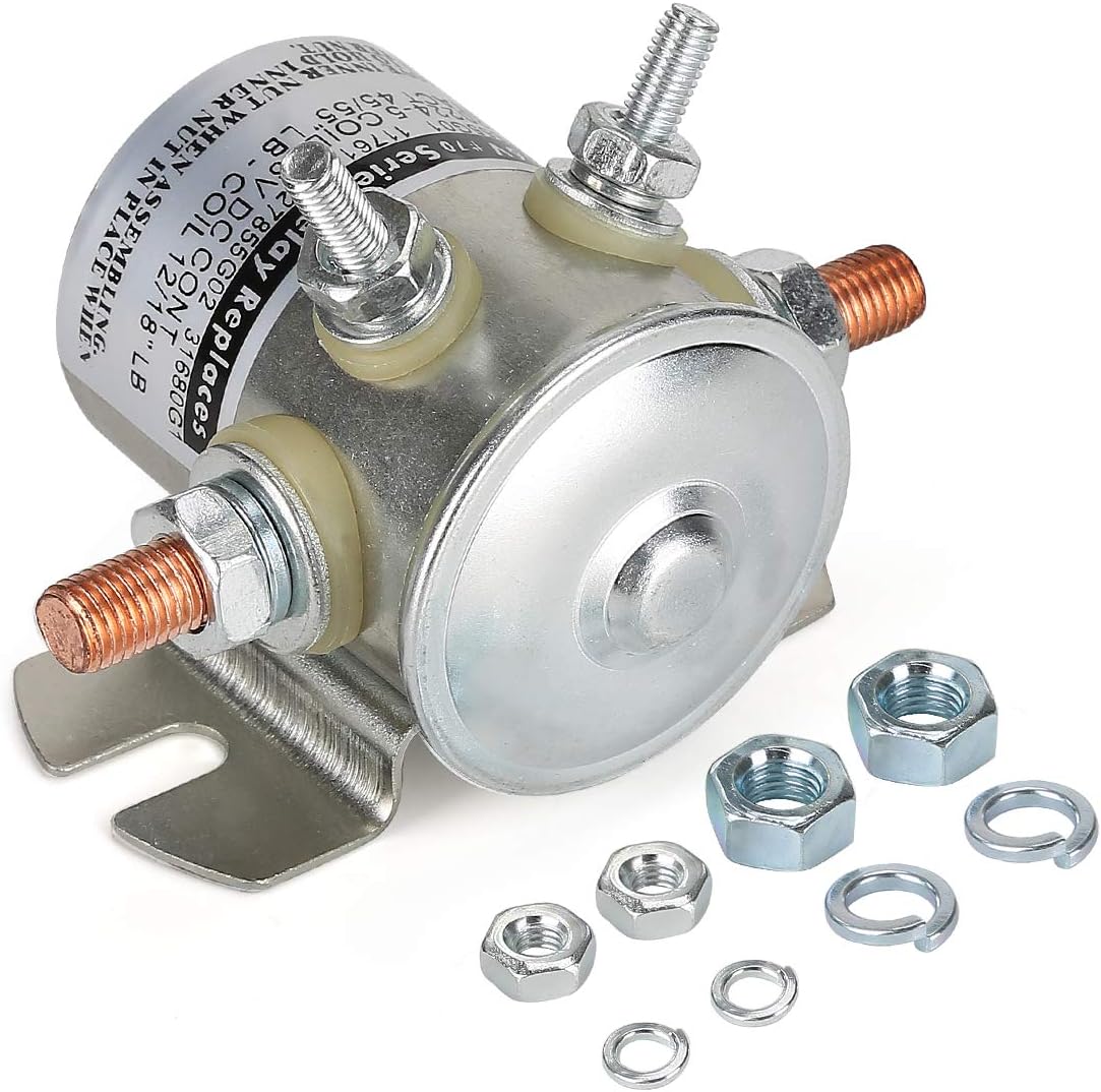 10L0L Max 250A 12V Solenoid Relay for EZGO Marathon 1979-1994 & Cushman Gas Golf Cart, 4 Terminal Continuous Duty, OEM# 16542G1 16542-G1 889673 70-111224 3635820