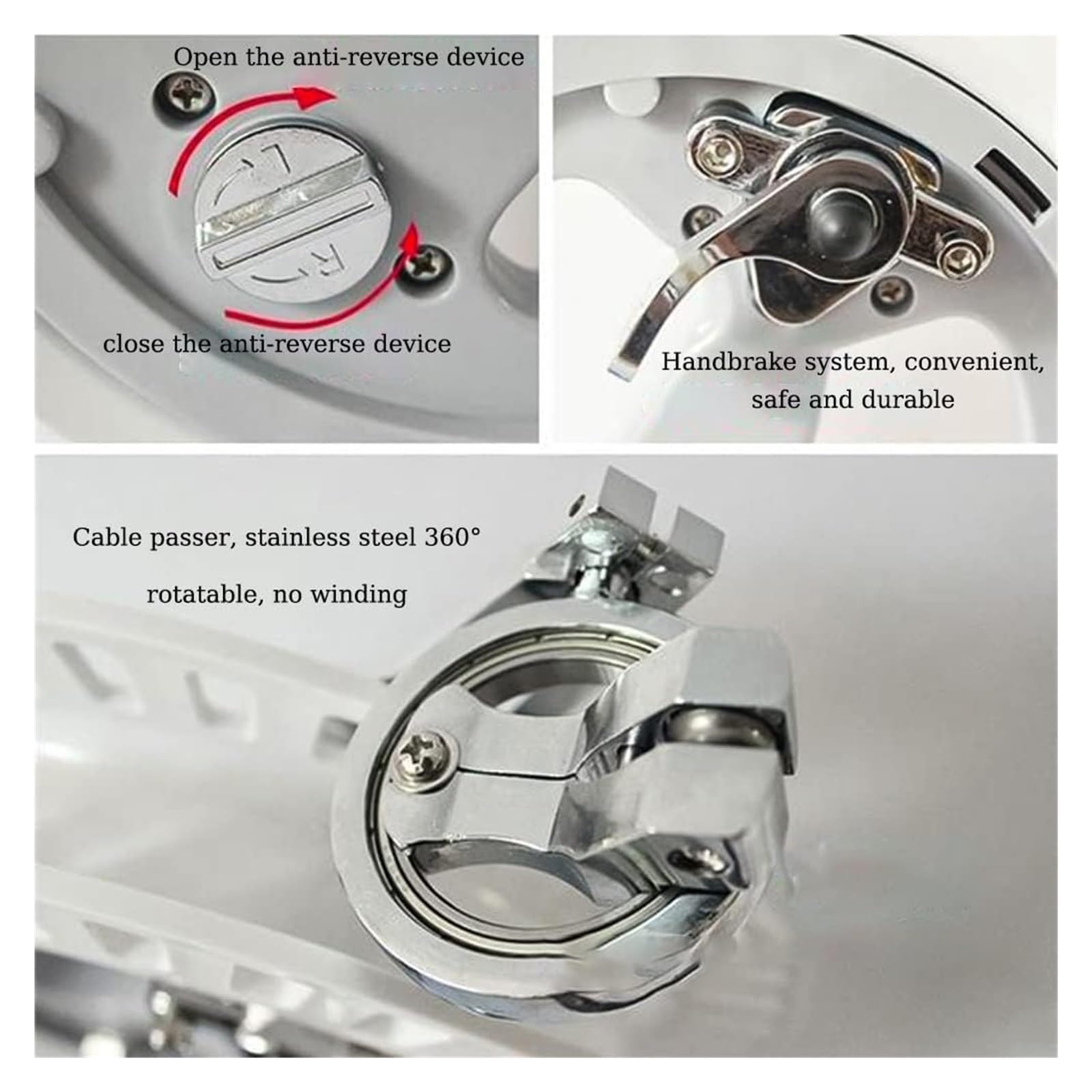 Roulette per aquiloni, Avvolgitore, Avvolgitore for aquiloni da esterno, Bobina for aquiloni, Ruota anti-inversione con freno silenzioso, Accessori for il volo degli aquiloni, for il volo degli aquilo