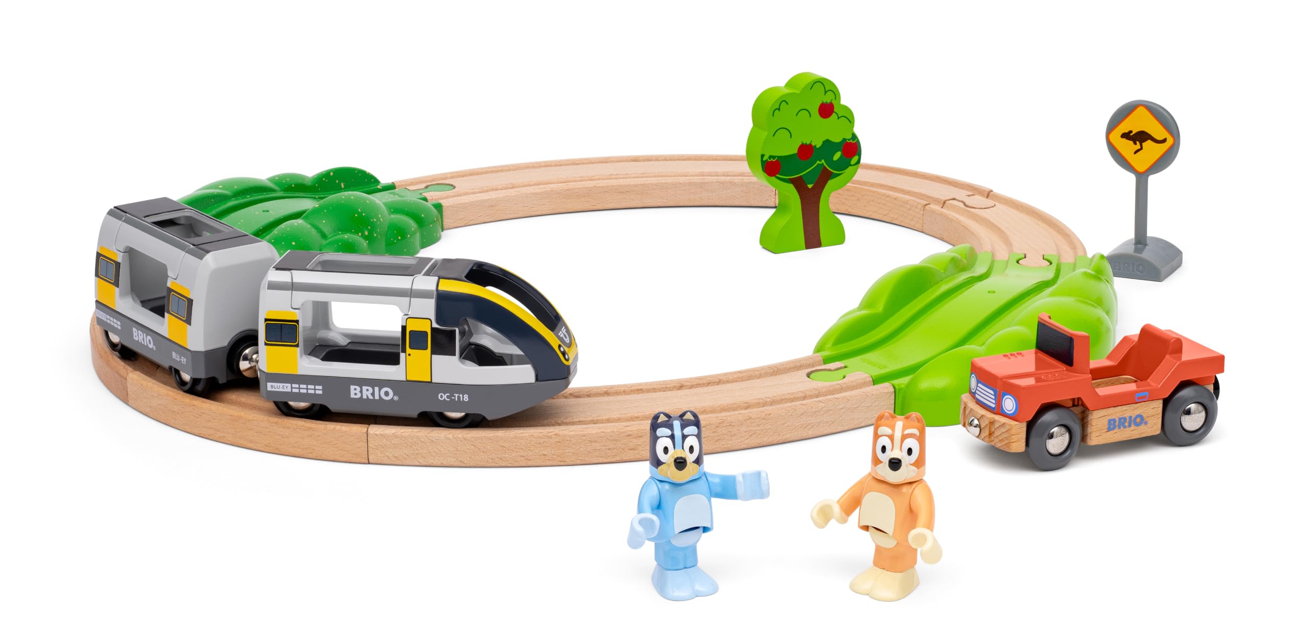 BRIO World - 36147 Bluey - Train de Voyage - Jouet ferroviaire pour Filles et garçons à partir de 3 Ans - Cadeau Magique pour Les Amis de Bluey et Bingo