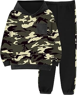 Boys Clothes Fall Winter Outfits Camouflage Long Sleeve Hoodie and Pants 2PC Kids Clothes