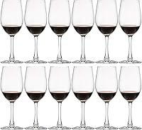 UMI UMIZILI Set of 12 12oz Clear Wine Glasses - Durable Lead-Free Stemware for Red White Wine Parties Everyday Use