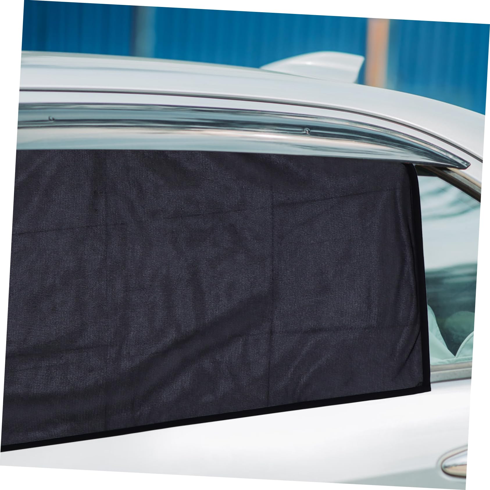 Ciieeo 2 Juegos Parasol para Ventana de Coche Protector Sunshade de Autos para Auto Lado estores Cortina de Ventana de protección Parasol magnético automático Nylon Black