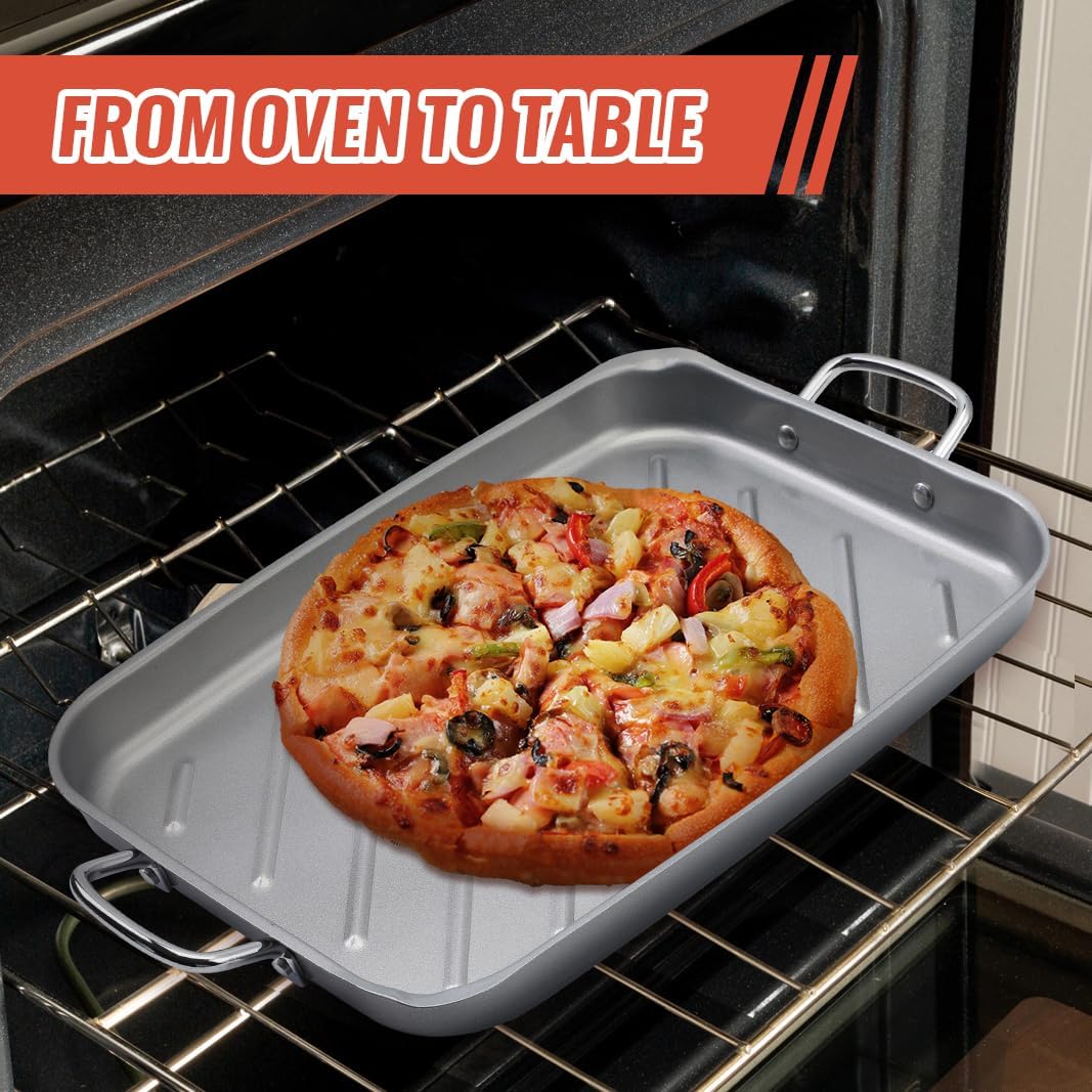 Grill Pan for Outdoor Grill - 11”x15'' Grill Pan BBQ Grill Topper With Handles Grill Trays For Grilling Barbecue Tray - Image 5