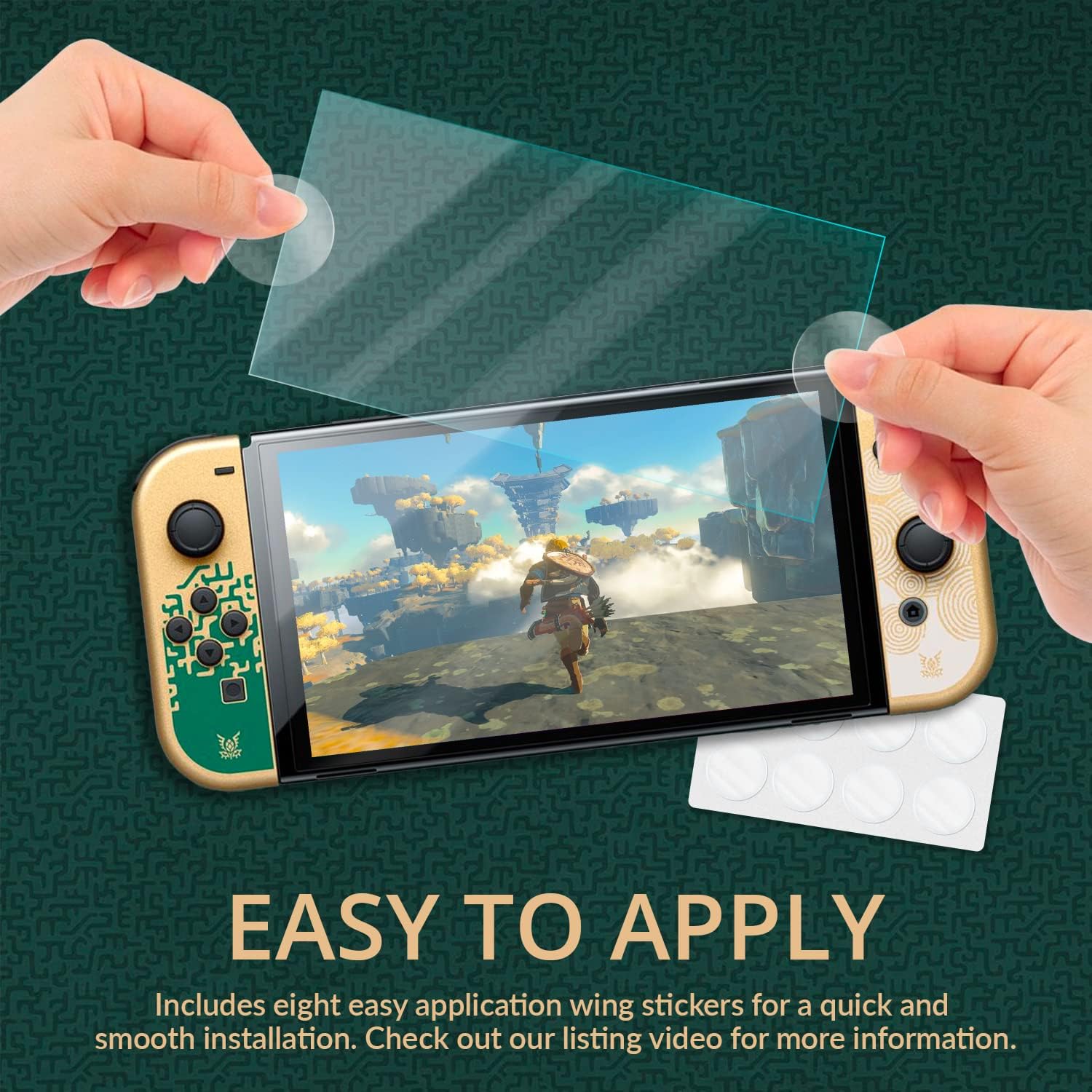 Orzly Glass Screen Protector for Nintendo Switch OLED 2023 Console Accessories (Pack of 4) - Tempered Glass Life time Edition`