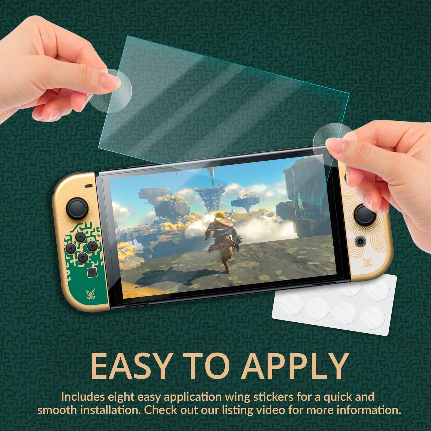 Orzly Glass Screen Protector for Nintendo Switch OLED 2024 Console Accessories (Pack of 4) - Tempered Glass Life time Edition - Image 5