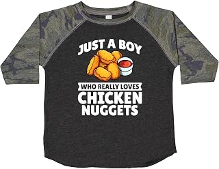 inktastic Just a Boy Who Really Loves Chicken Nuggets Toddler T-Shirt