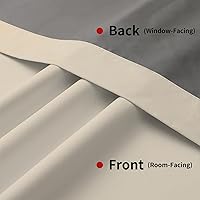 Vista 2 de Joydeco Cortinas 100% opacas para dormitorio, sala de estar, 84 pulgadas de largo, juego de 2 paneles, cortinas opacas para oscurecer la habitación