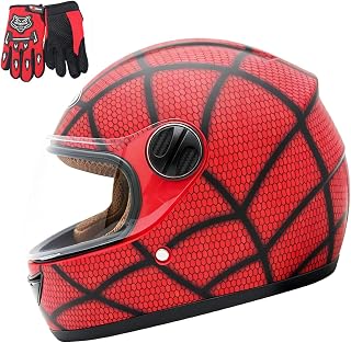 Kids Bike Helmet with Gloves, for Pedal Scooter, Motorcycle, ATV, Quad Bicycle, Suitable for Ages 3-6