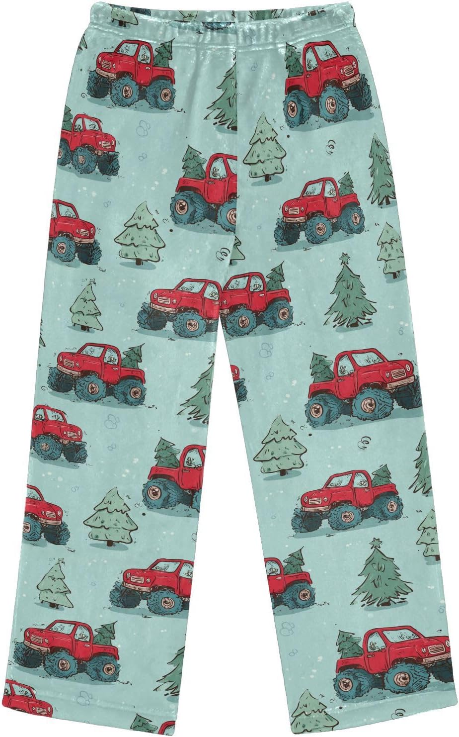 visesunny Christmas Tree Trucks Vintage Boys Pants for Kids Fleece Bottoms Long Jogger Pants Trousers with Pockets Size 6-14Y