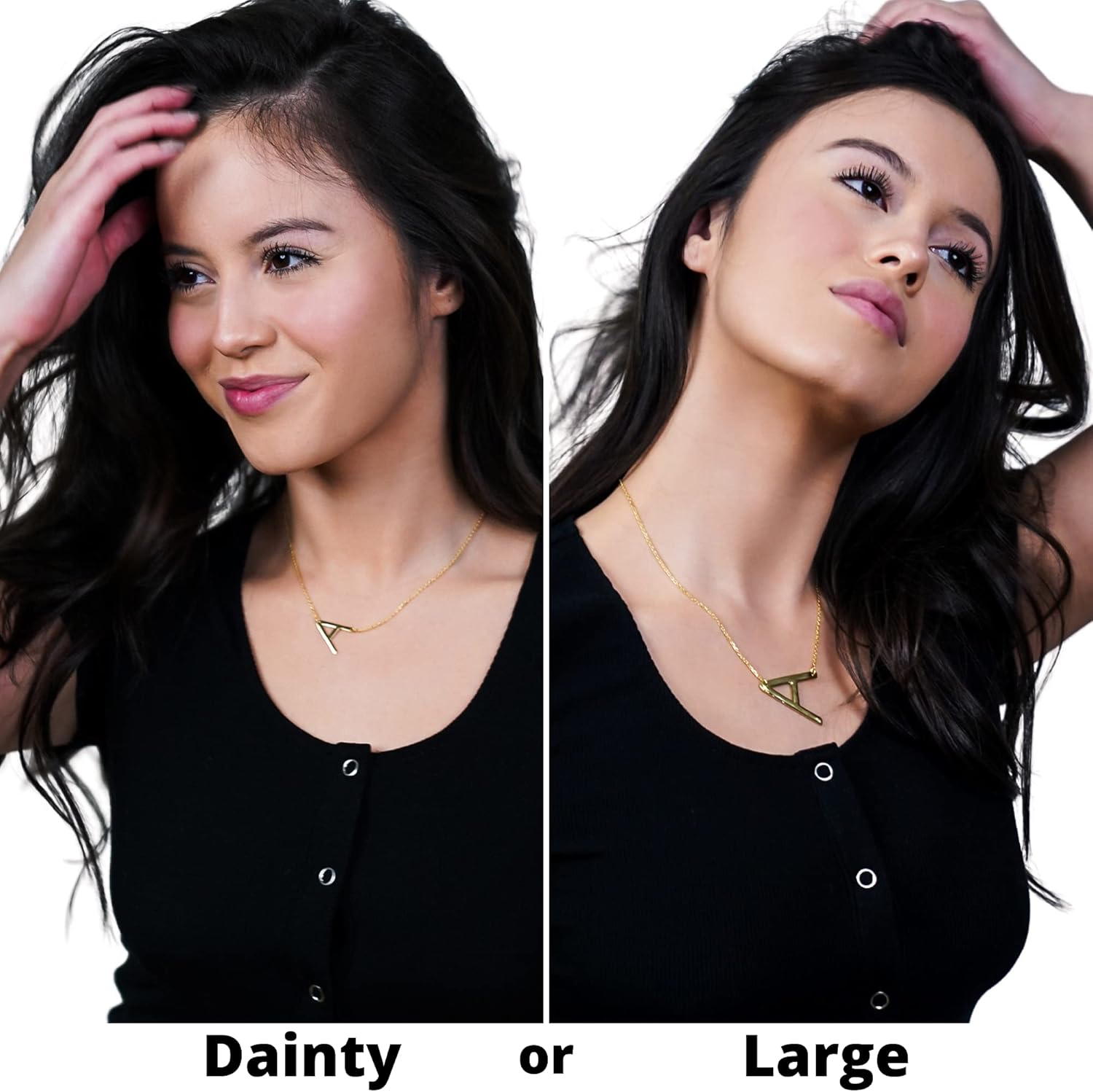 Beaux Bijoux Sideways Initial Necklaces for Women | 14k Gold and Silver Letter Necklaces | Unique Birthday Gift | Trendy Jewelry | Dainty Handmade Necklaces for Women - Image 5