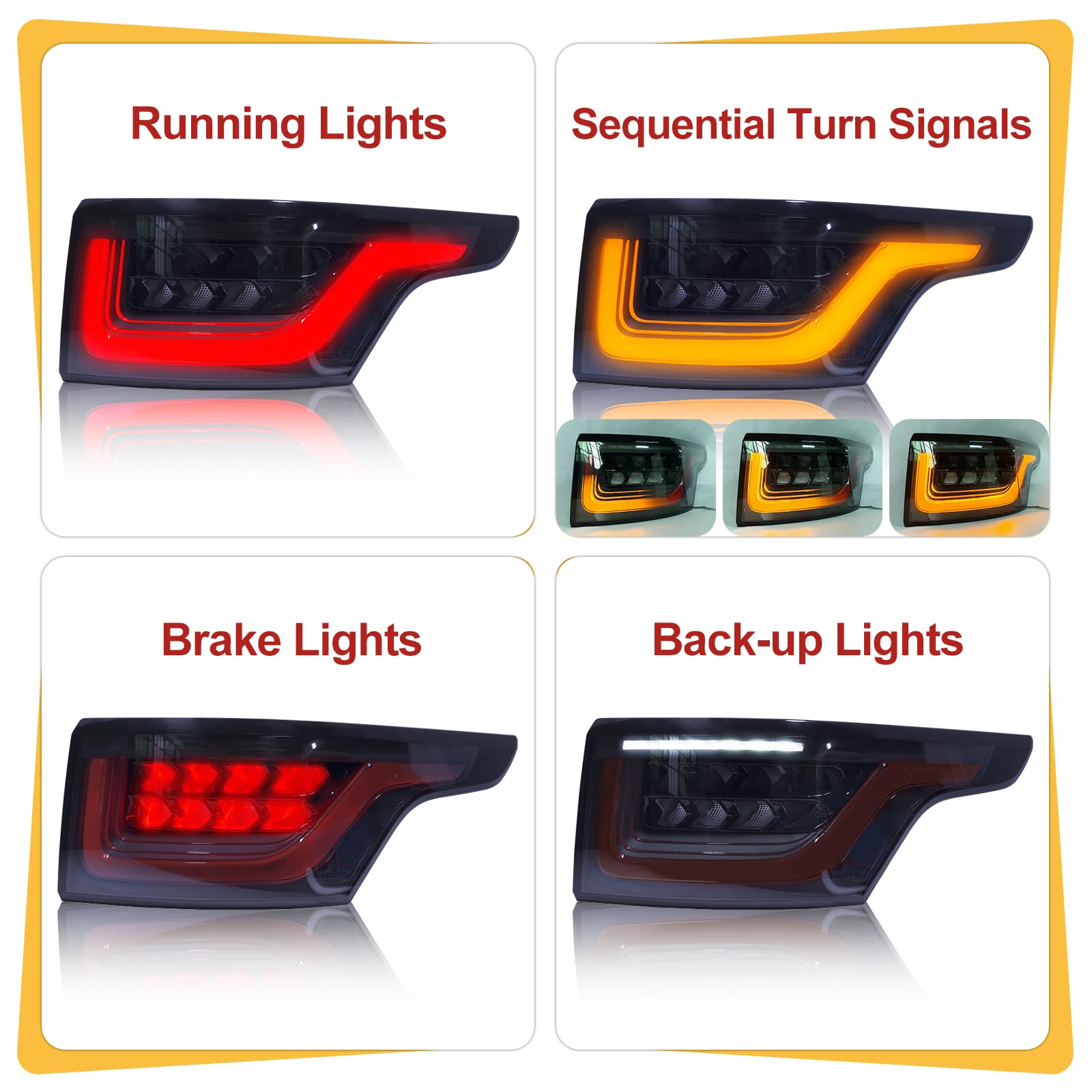 LED For Land Rover Range Rover Sport 2014-21 Rear Door Trunk Lghts Brake Lghts | eBay