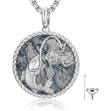 Mountain/Compass/Fishing/Cross/Tree of Life/Hummingbird Urn Necklace for Ashes 925 Sterling Silver Cremation Jewelry for Women Forever in My Heart Memorial Keepsake