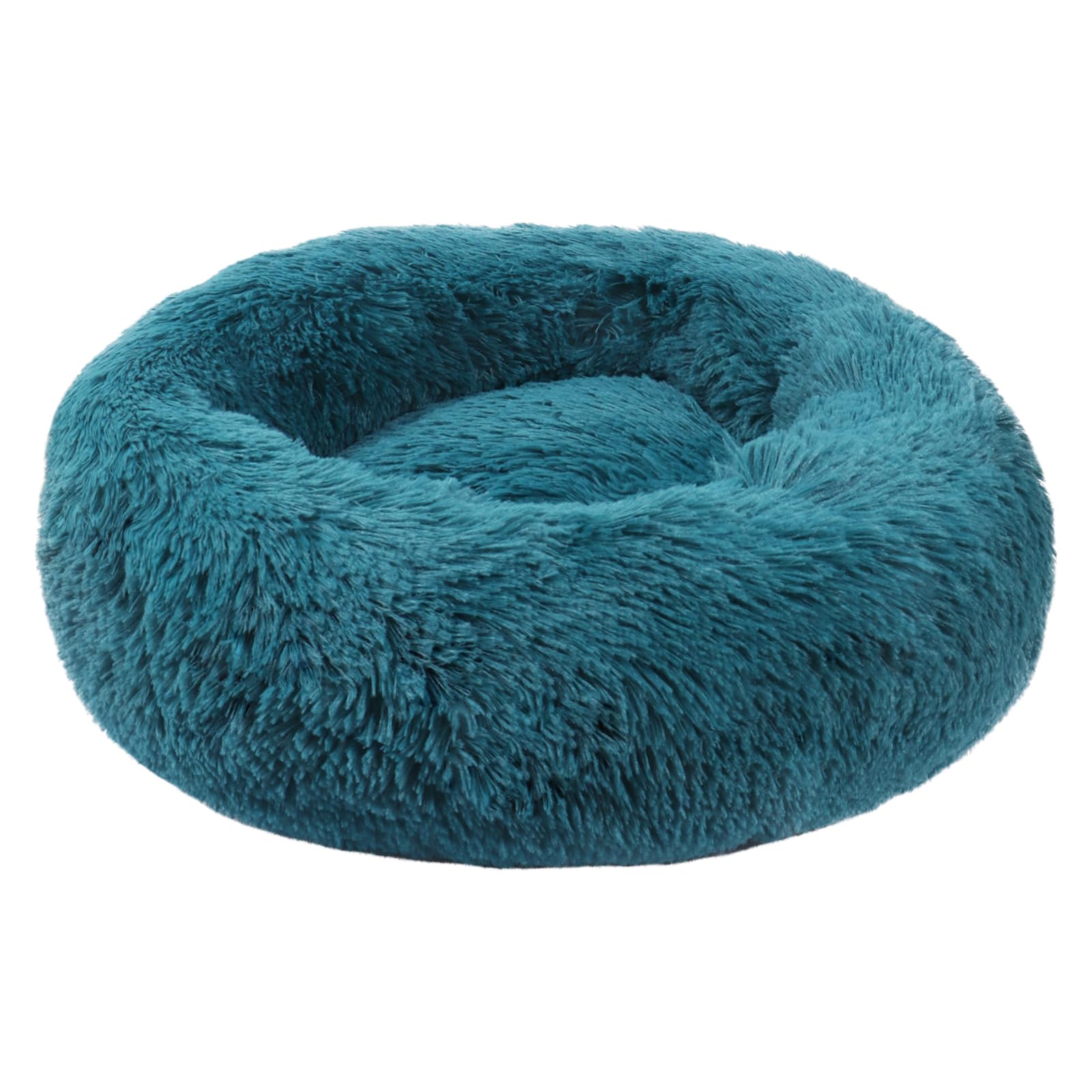 BVAGSS Soft Cuscini Letti Letto per Animali Rotondo Caldo Morbido soffice Peluche Sleeping Sofa per Gatti e Cani XH034 (Diameter:50cm, Cyan)