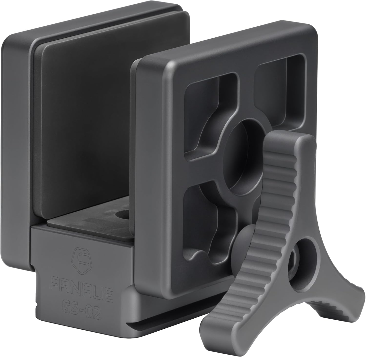 FANAUE GS-02 Rifle Saddle Mount Compatible with Mlok Arca Swiss Quick Release Plates Hunting Rail Clamp Gun Shooting Tripod Ball Head Adapters for Outdoors Target Practice with 1/4" 3/8" Screw Holes