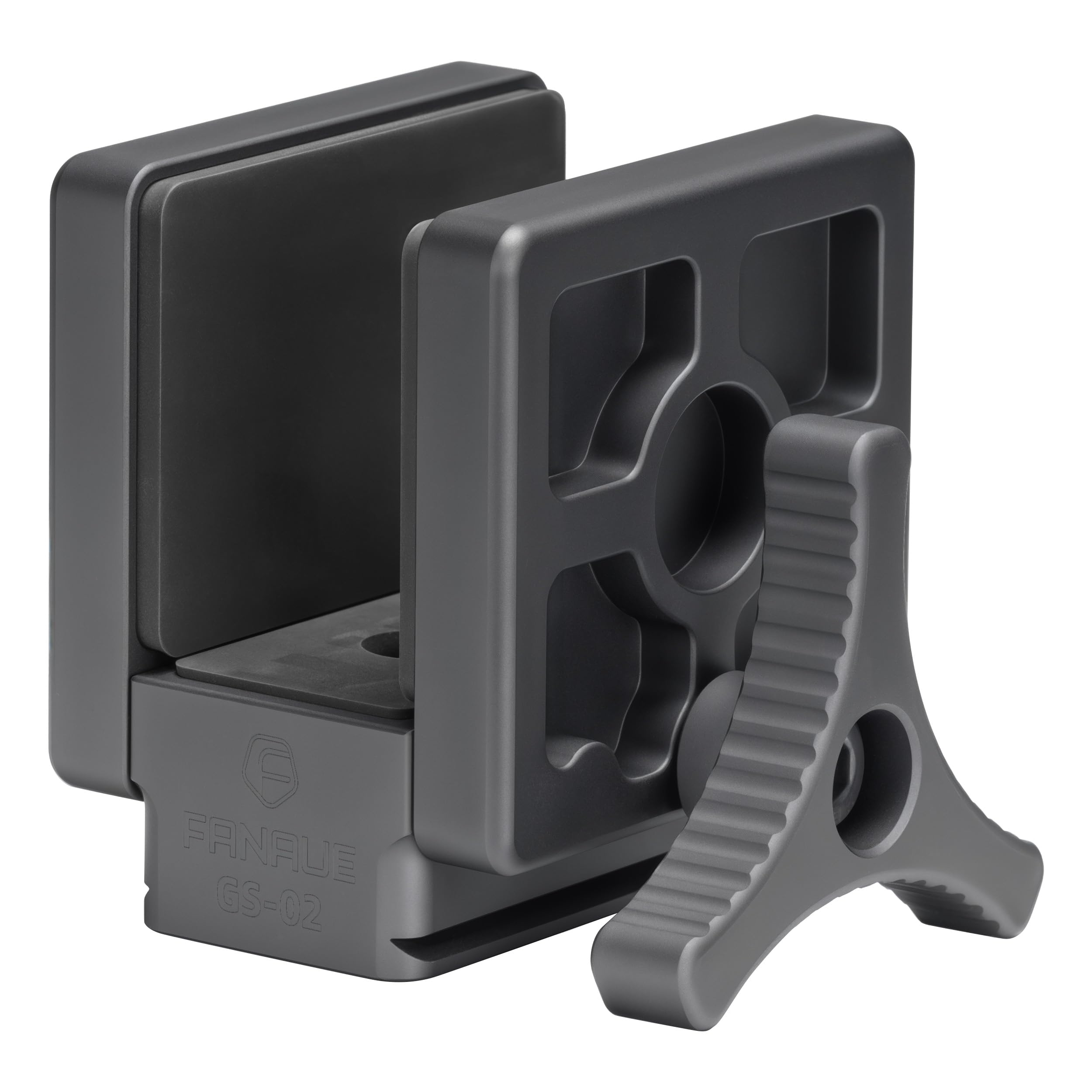 FANAUE GS-02 Rifle Saddle Mount Compatible with Mlok Arca Swiss Quick Release Plates Hunting Rail Clamp Gun Shooting Tripod Ball Head Adapters for Outdoors Target Practice with 1/4