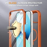 Vista 1079 de Miracase - Funda magnética para iPhone 13 Pro Max de 6.7 pulgadas (compatible con MagSafe), transparente, completo, protector de pantalla de vidrio