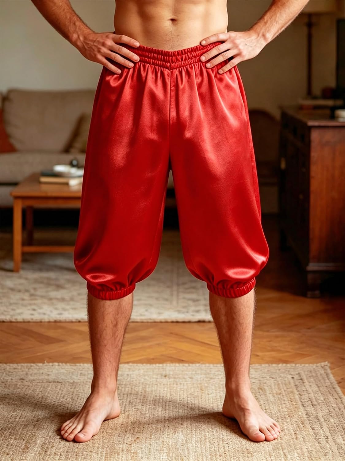 Men Medieval Capri Pants Lantern Pants Pirate Costumes