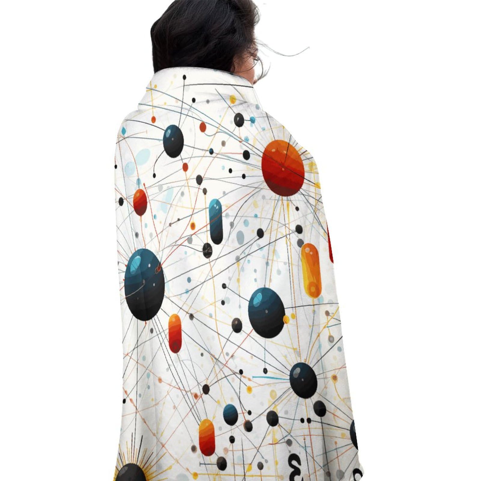 Couverture ronde imprimée 150 cm au design physique haut de gamme pour canapé et salon modern
