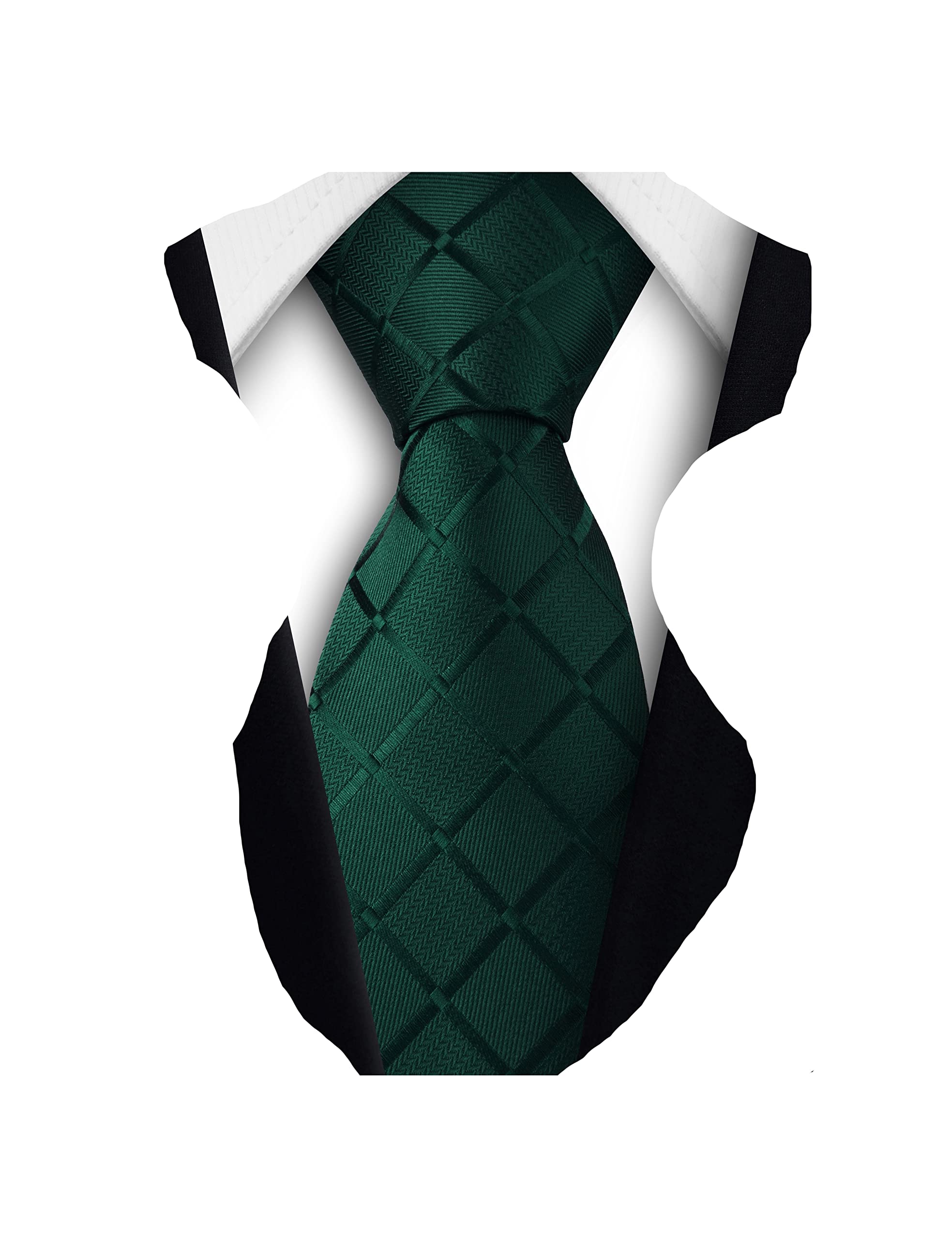 GUSLESON 3.15"(8cm) Fashion Striped PaisleyTies Mens Plaid Flower Necktie for Wedding