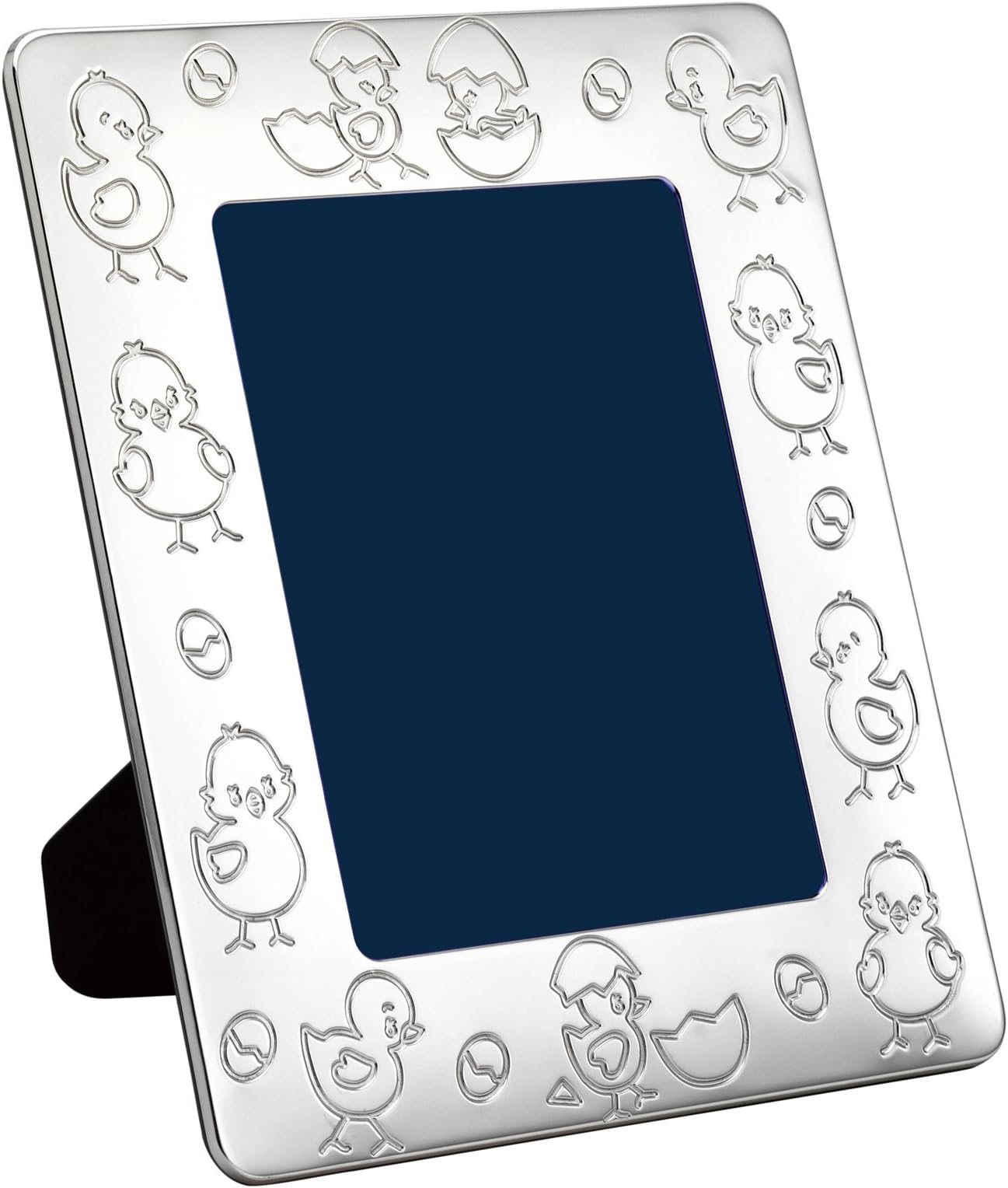 Cunill Silver Little Chicks Frame for 4 by 6-Inch Photograph, Sterling Silver