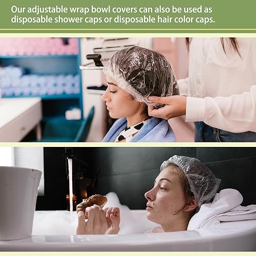 Miniatura 6 de 400 bolsas de almacenamiento de alimentos de plástico, tapas elásticas para tazones de sellado, fundas ajustables para cuencos de cocina familiar,