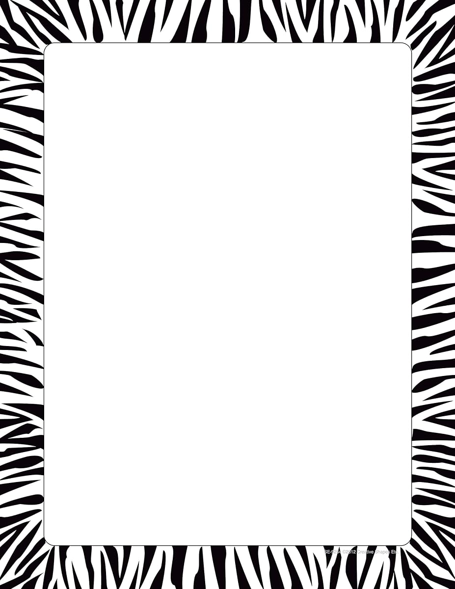 Designer Paper - Zebra - 50 Sheet Pkg. Great for Flyers, Writing Classroom Letters, Motivation, Party Invitations, School Flyers or Office Notes, Invitations & Printing Supplies | Flyers, Writing Classroom Letters, Party Invitations, School Flyers, Office Notes