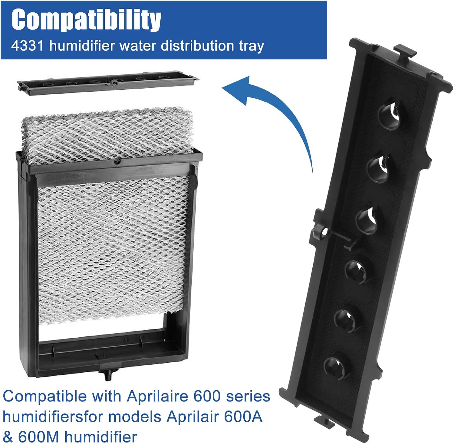 4331 Humidifier Water Distribution Tray Replacement (1 Pcs) Compatible with Aprilaire Humidifier Models 600,600A,600M