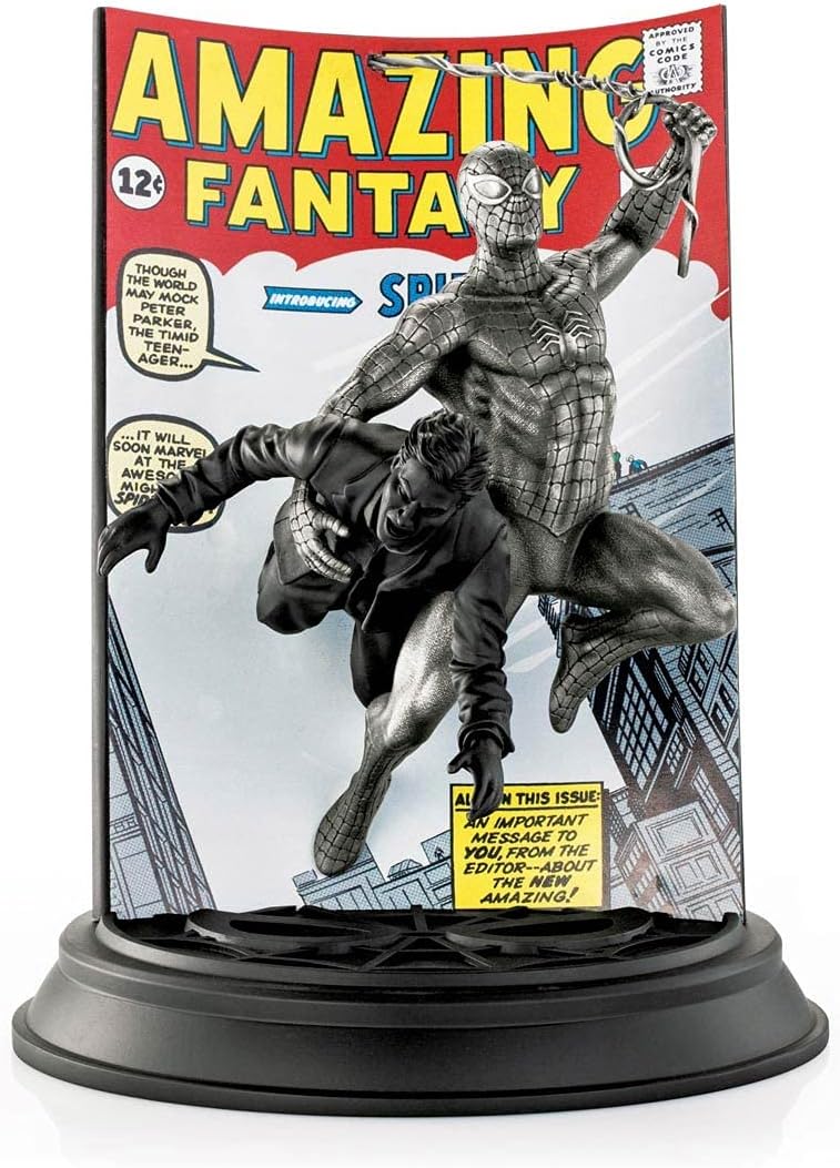 Royal Selangor Hand Finished Marvel Collection Pewter Limited Edition Spider-Man Amazing Fantasy #15 Statue Figurine Gift