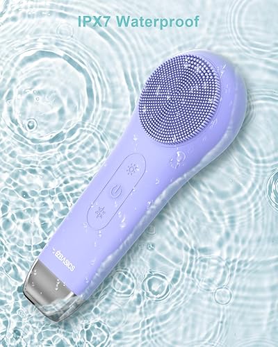 Miniatura 6 de Cepillo de limpieza facial EZBASICS limpiador facial impermeable para hombres y mujeres, cepillos faciales recargables para limpieza y exfoliación,