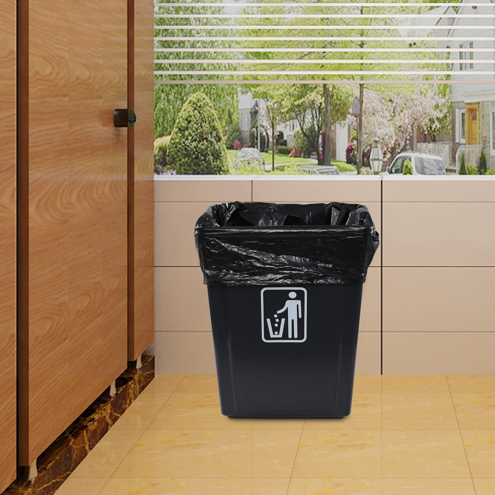 40 Litre Sachet Poubelle Sacs Poubelle, Noir, 150 Sacs
