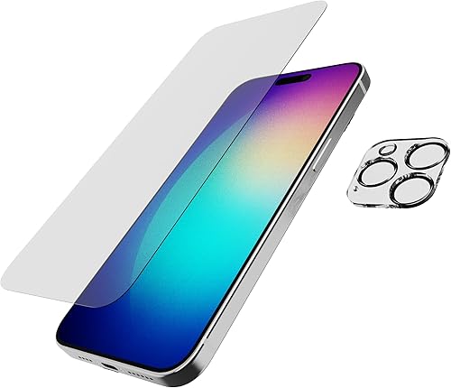 Tech21 Impact Glass - Paquete de protector de lente de cámara para iPhone 15 Pro Max