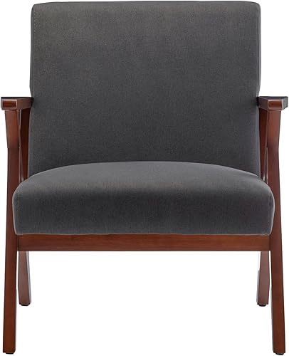 Miniatura 4 de Convenience Concepts Take a Seat - Sillón Acantilado decorativo de mediados de siglo para sala de estar, dormitorio, 28.5 pulgadas, tela gris