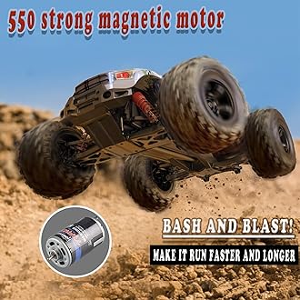 S900 1:10 RC Cars, Hobby Grade 4WD 60+ KM/H Fast Speed Remote Control Truck, All Terrain Off Road Electric Buggy with 2000 mAh Modular Battery for Adults and Boys (Advanced Modding Support)