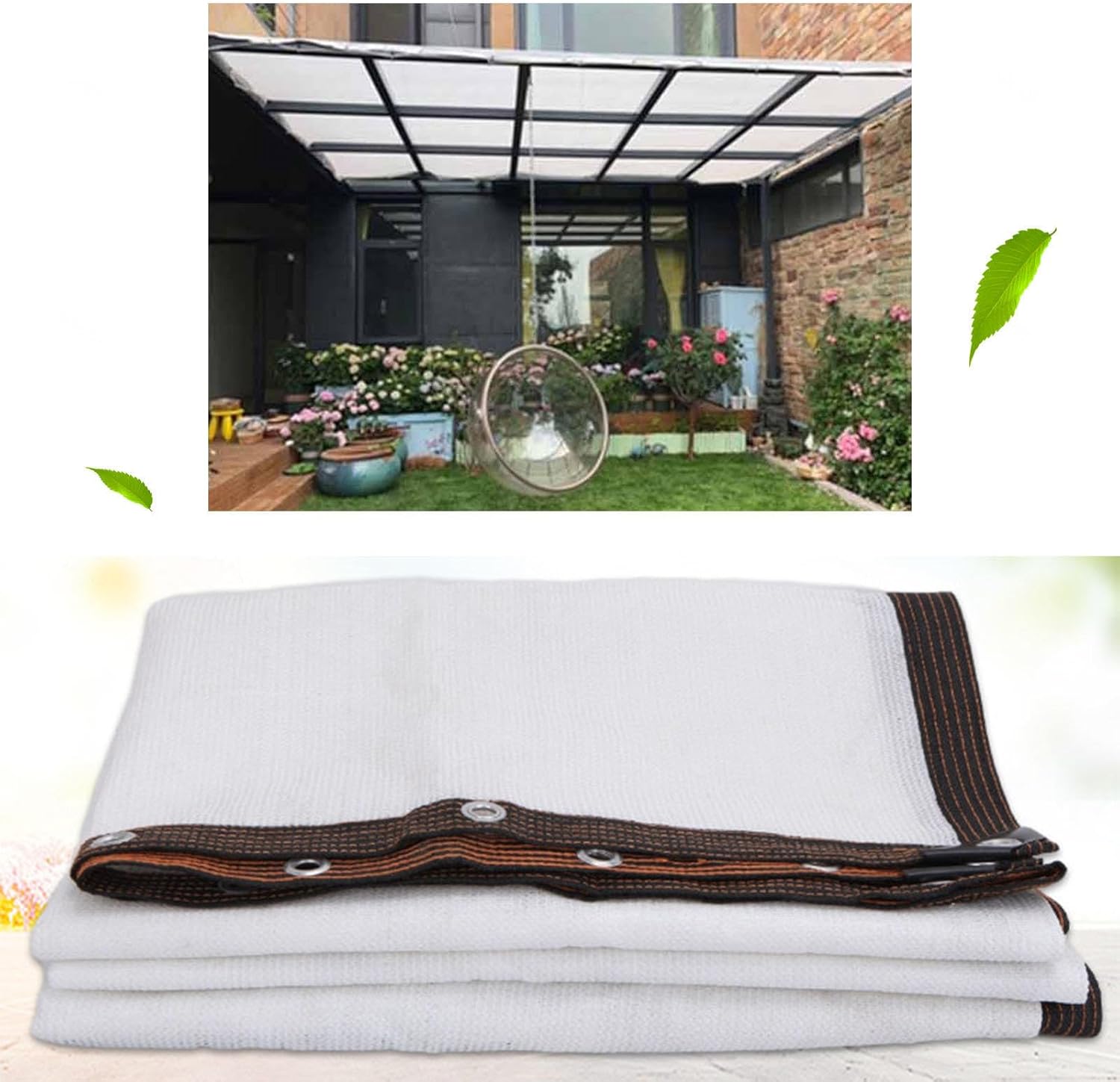 Shade Netting for Garden,Shade Cloth for Plants,White Shade Sail,90% Sunblock Shade Net,Shade Mesh Tarp With Grommets,Balcony Privacy Netting,Breathable/Anti-uv Awning,White-9x12m(29.5*39.4ft)