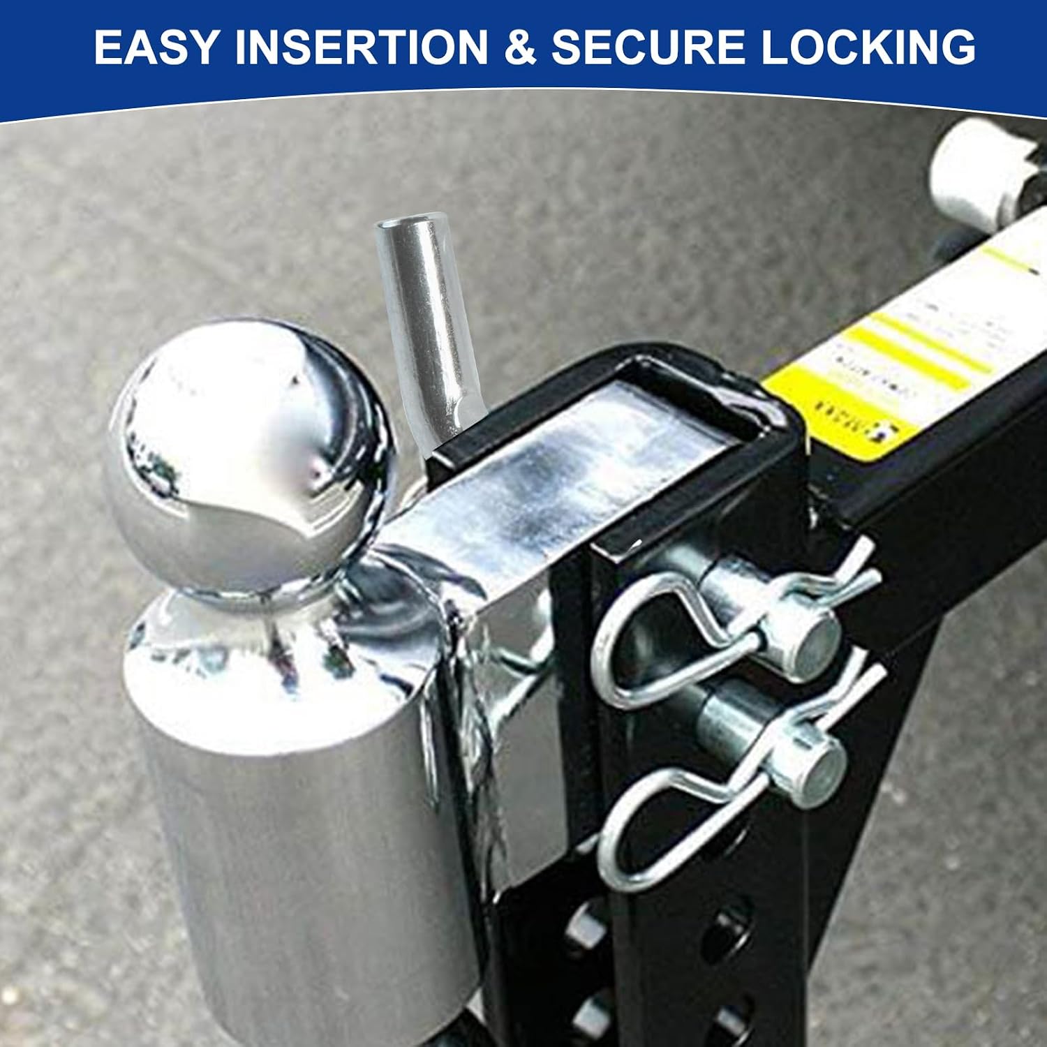Premium Hitch Pin & Clip with Grooved Head, Extremely Durable Trailer Hitch Pin, 5/8" Diameter, Fits 2 Inch Receiver