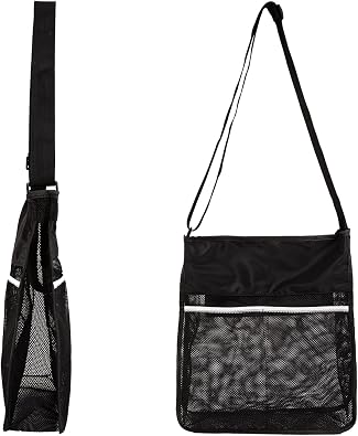 Mesh Beach Bag,See Through Bag Stadium Approved,Shell Collecting Bags With Zipper for Adults,Mushroom Foraging Bags