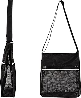 Mesh Beach Bag,See Through Bag Stadium Approved,Shell Collecting Bags With Zipper for Adults,Mushroom Foraging Bags