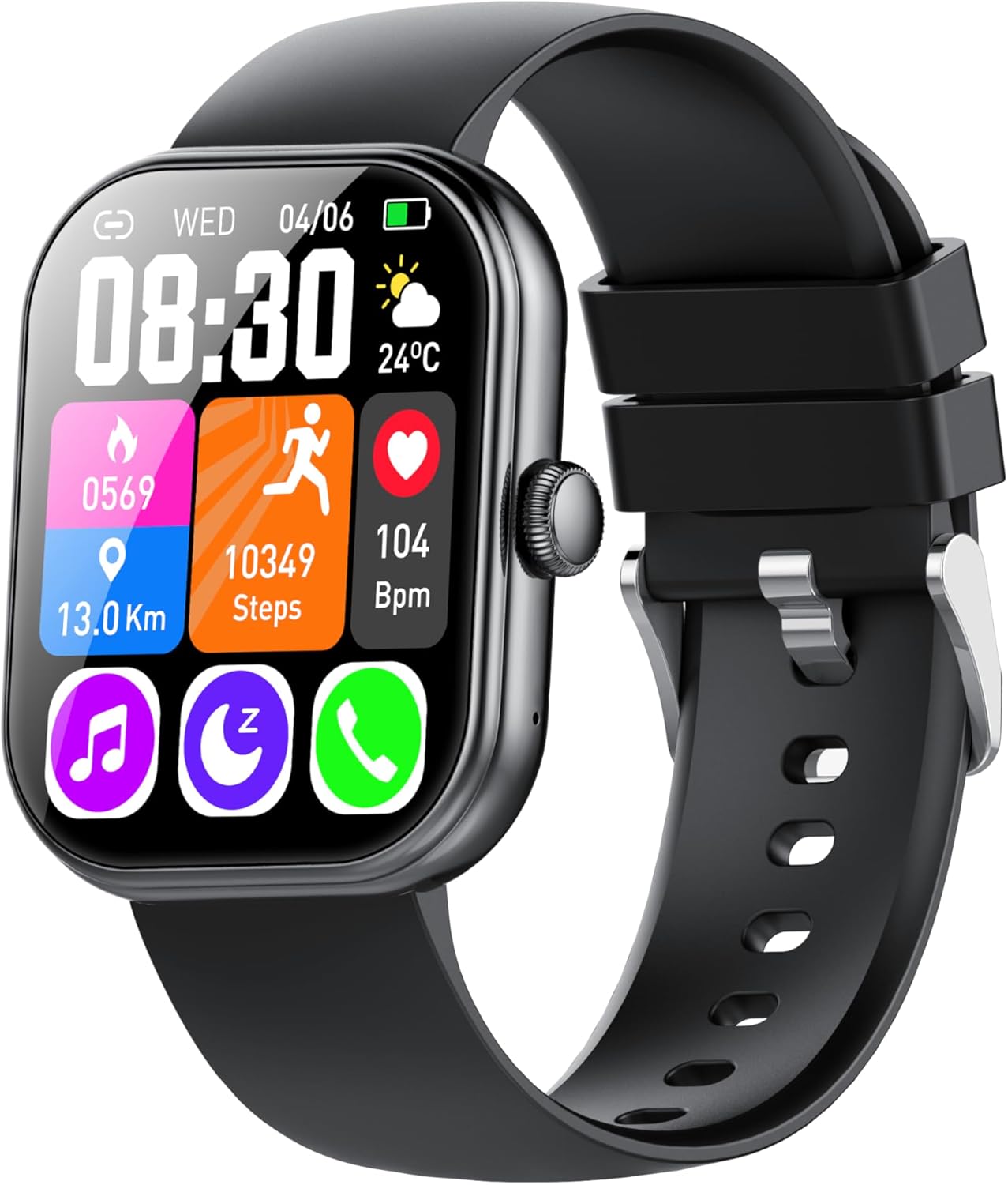 スマートウォッチ【稼働時間突破！1000mAh 保護フィルム付属】 Smart Watch 活動量計 腕時計 iPhone対応 アン