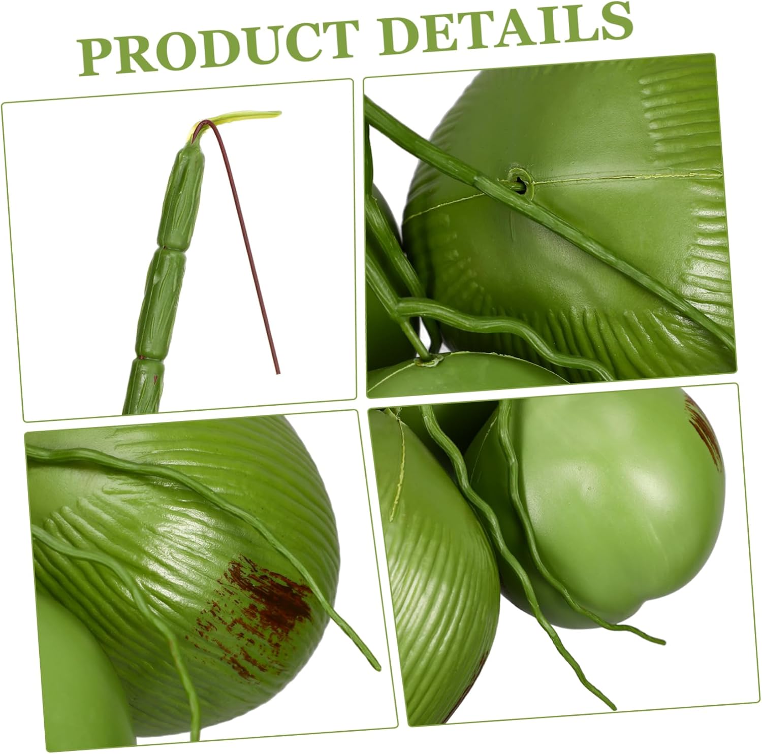 Cabilock Coconuts to Hang Tree Fake Artificial Coconuts Bunch Decorations Photo Props Creative Fruit Ornament