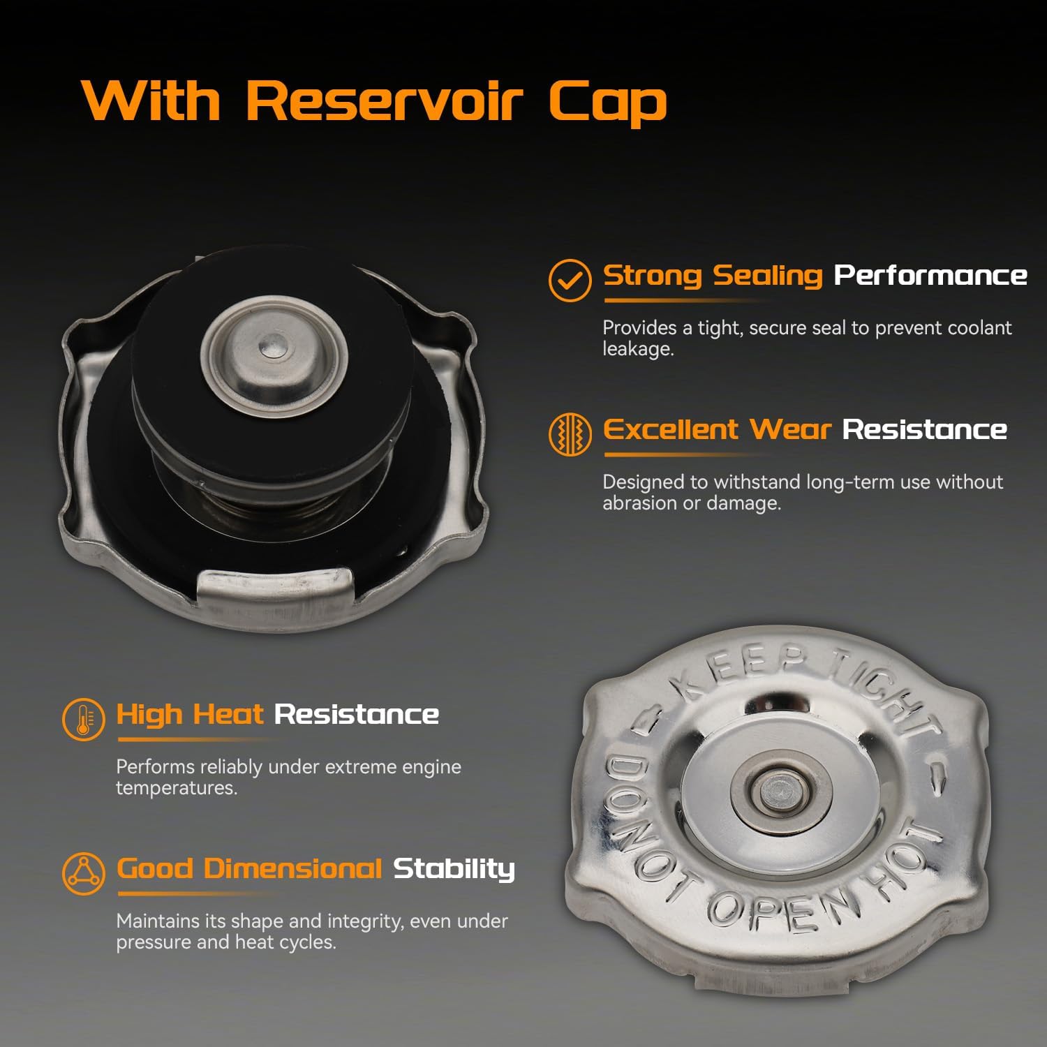 BRTEC Engine Coolant Recovery Overflow Tank Reservoir with Cap Compatible with Chrysler 300 2005-2010; Dodge Charger 2006-2010, Challenger 2009-2010, Magnum 2005-2008