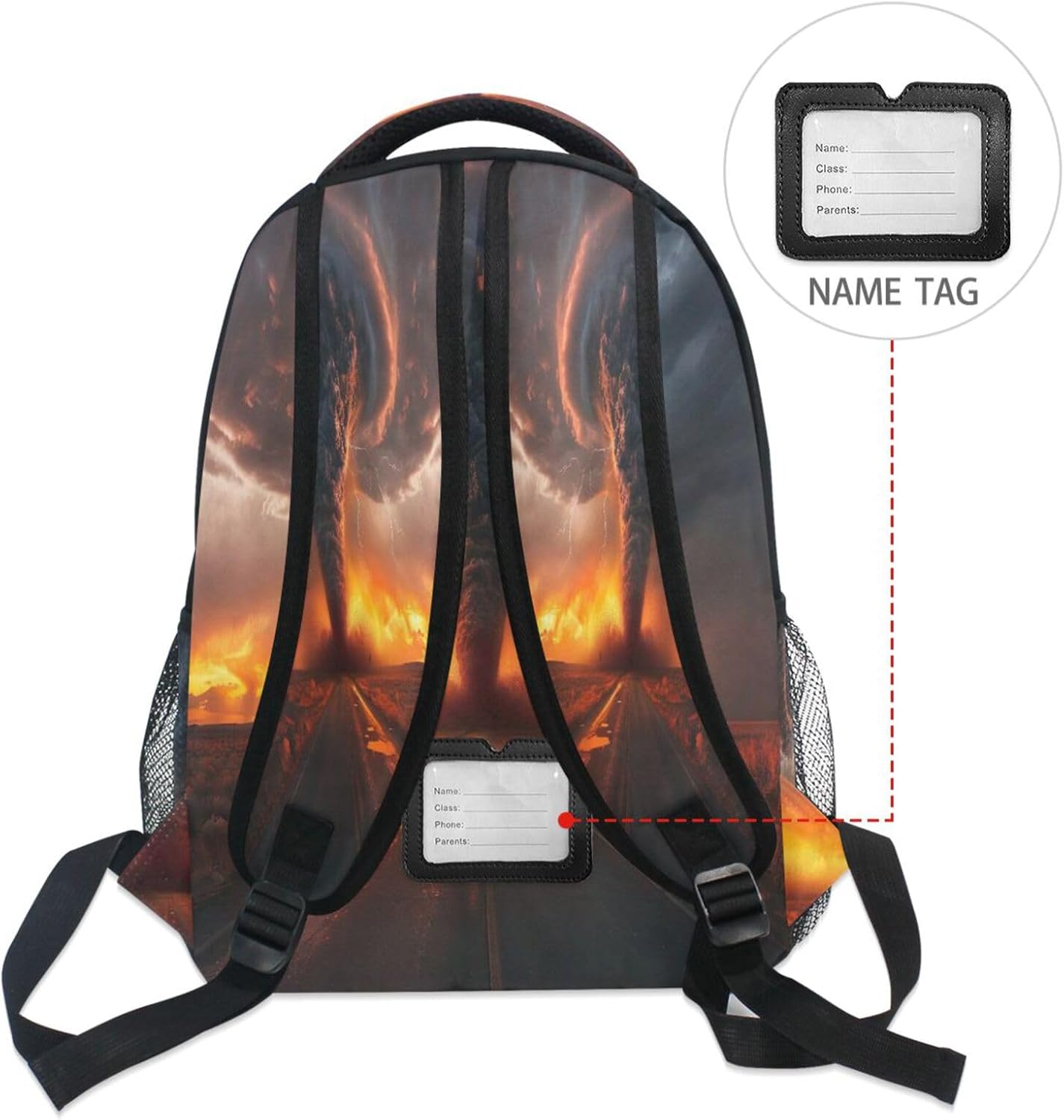 Lightning Tornado Backpack, Water Resistant Laptop Backpack Travel Casual Daypack